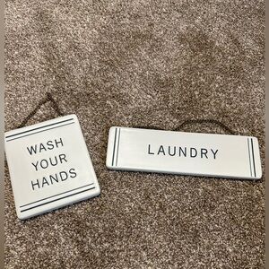 Hearth & Hand White Bath Signs